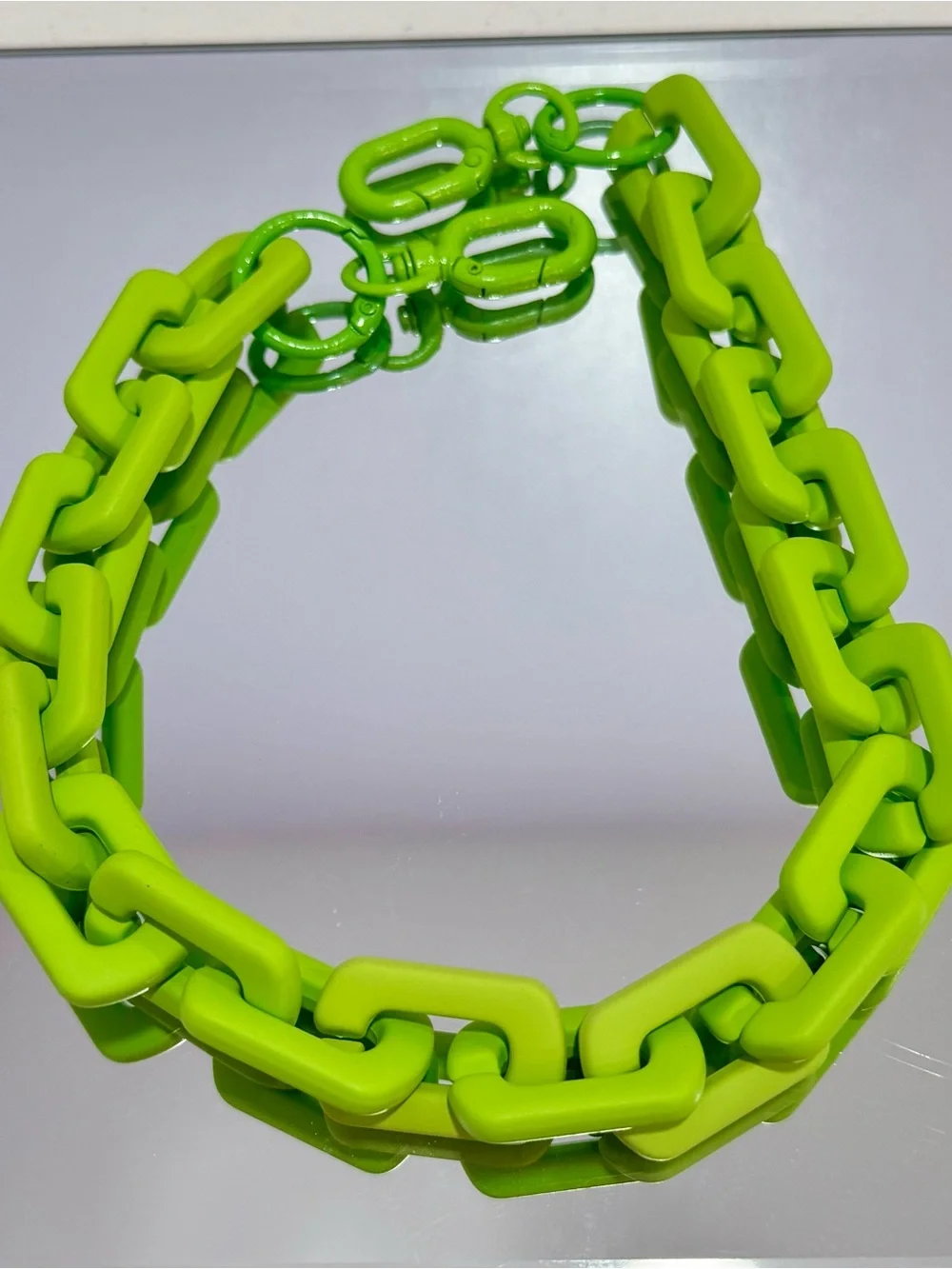 New Neon Lime Link Bag Chain 18 inches